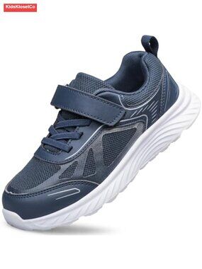 Kids Running Shoes Hook & Loop Non-Slip Athletic Sneakers Lightweight Breathable